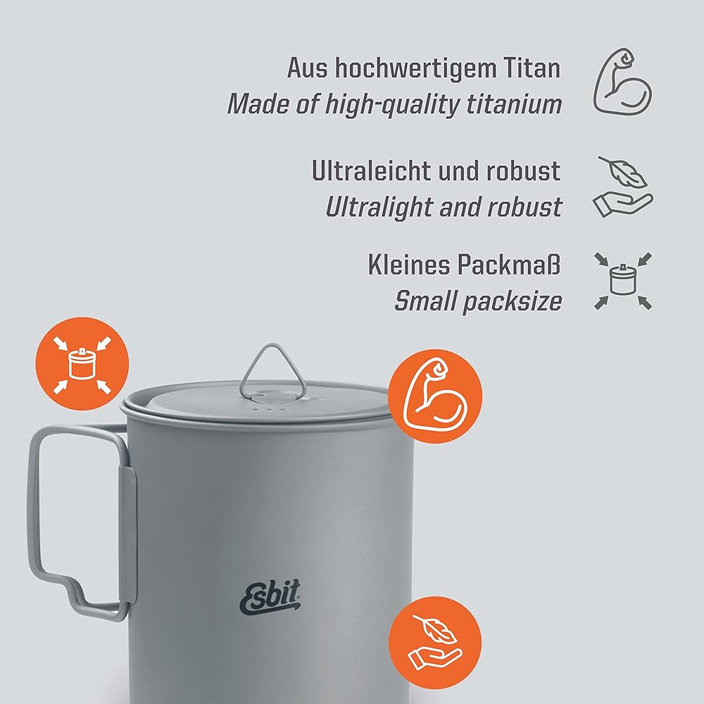 Esbit Titanium Pot 750ml ESPT750TI0 [Parallel Import]