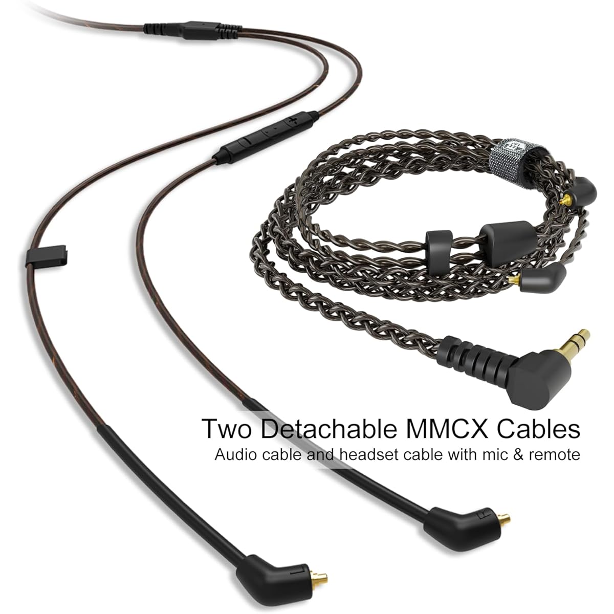 BASN Triple Driver In-Ear Monitors Bmaster In-Ear Headphones with Silver Plated MMCX Cable, Best Earphones for Musicians/Sound Engineers/DJs (Dark Brown)