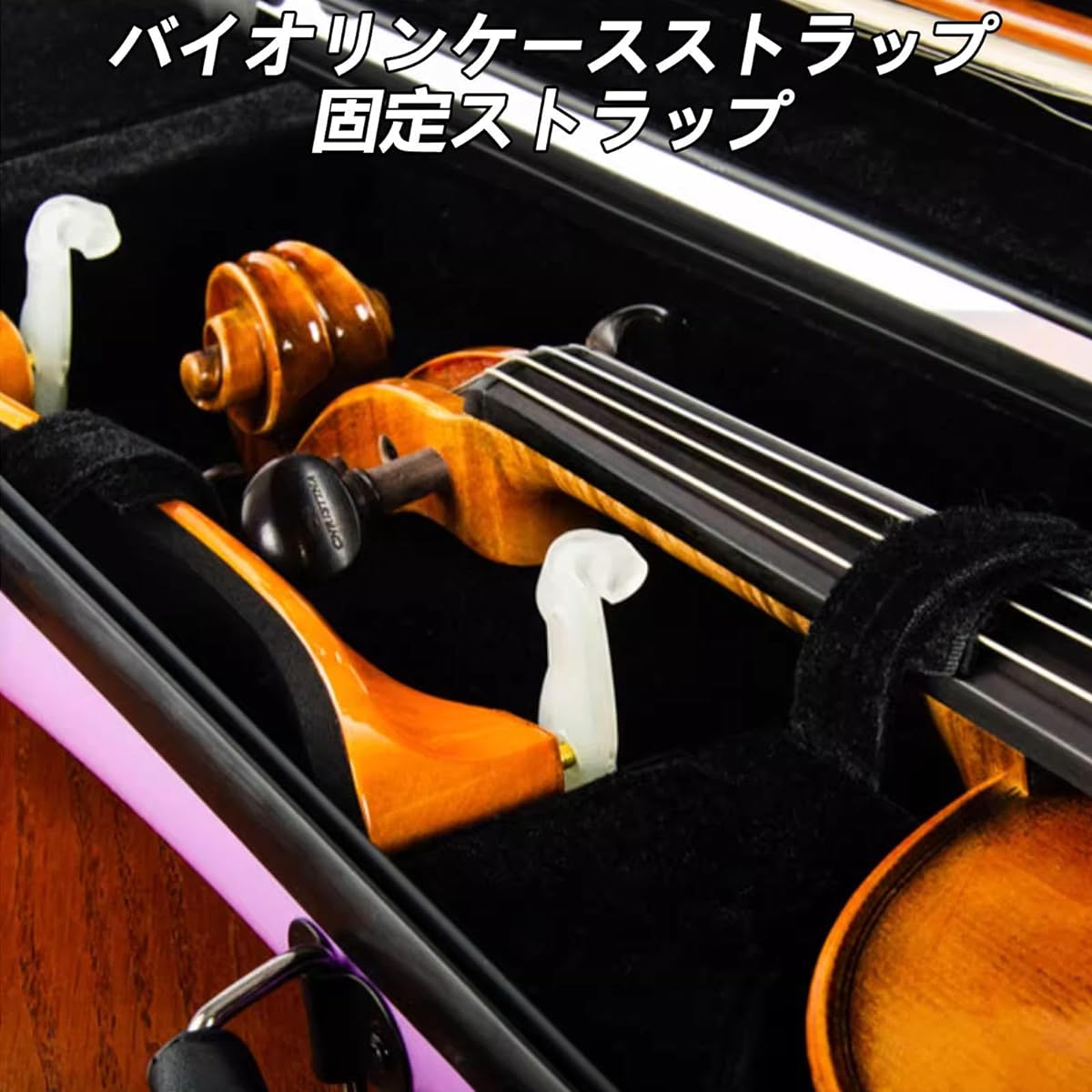 Violin Case, 4/4 Full Size Violin Hard Case with Hygrometer, Violin Case Backpack Made of Carbon Fiber, Portable Lightweight Violin Backpack, Violin Protection Box for Violinists, Violin Storage Case Carry-on, Purple