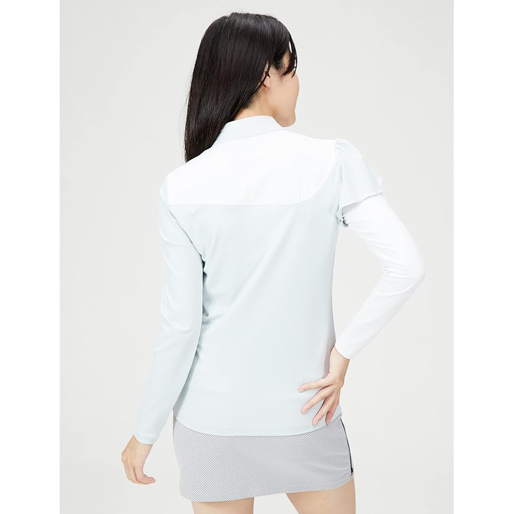 [Le Coq Sportif] 22 Autumn/Winter Model Golf Long Sleeve Shirt [RIJOUME] Sweat Absorbent Quick Drying Stretch UPF50 ECO Eco Ruffle Asymmetrical Women's