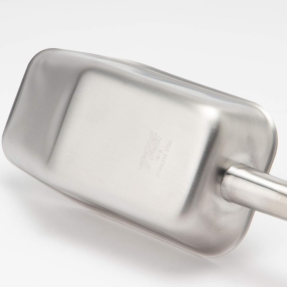 Endo Shoji TKG Scoop Extra Large Powder Specification Easy to hold with pipe handle Made of stainless steel and rust resistant Width x Depth x Total Length (mm) 158 x 234 x 335 The body and handle are welded together to prevent powder from entering, maki