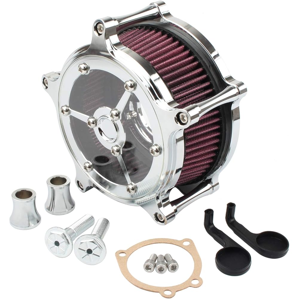 Chrome Air Cleaner CNC Intake Air Filter System for Sportster Iron 883 XL883 XL1200 48 72 1991-2022
