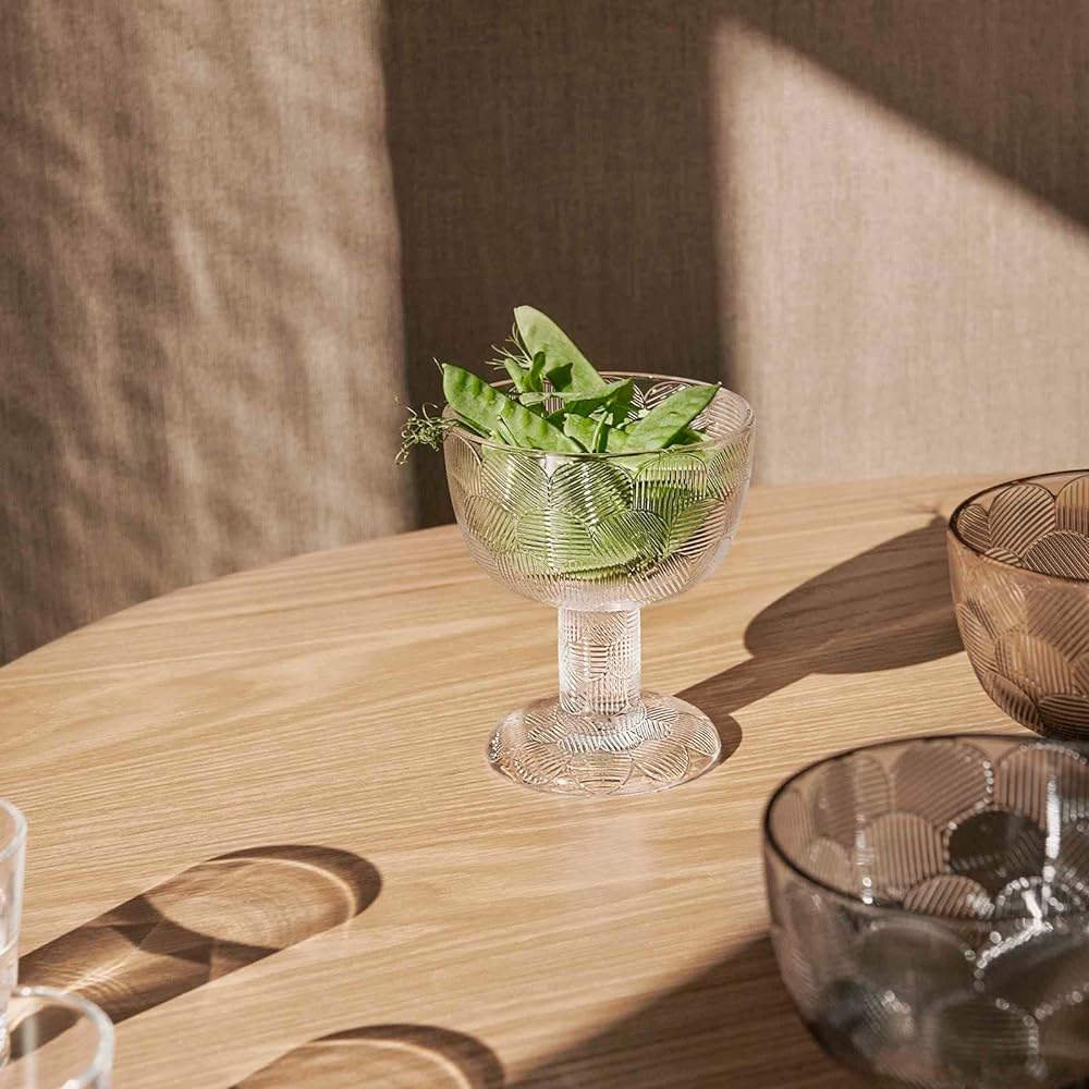 [Regular Imported Product] Iittala Miranda Bowl with Legs 145mm Clear 1051294