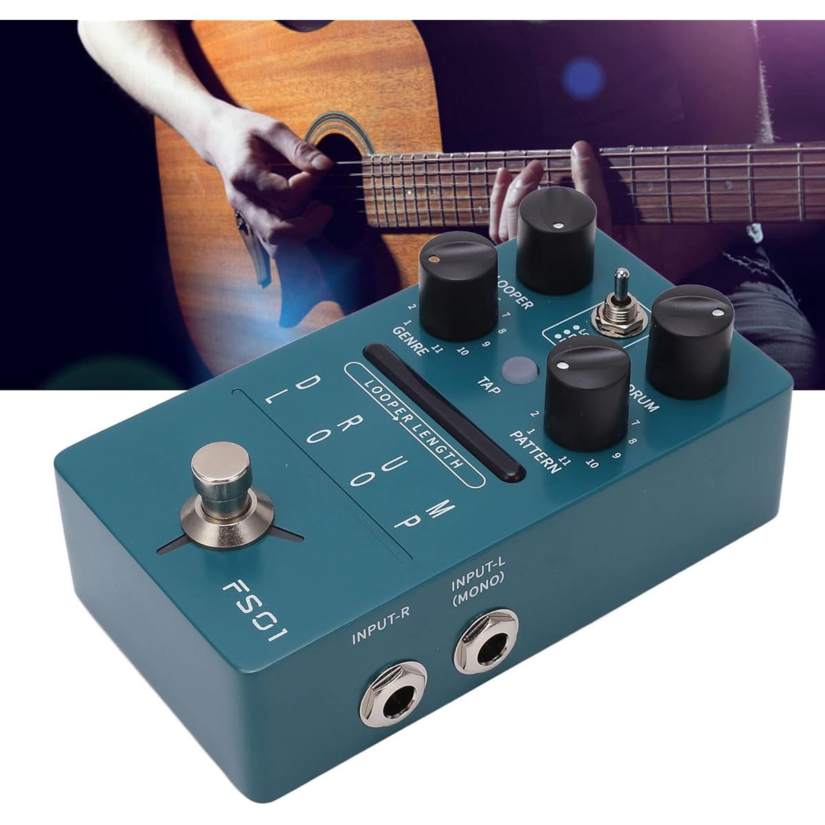Phrase Loop Effects, 121 Kinds of Rhythm Guitar Effect Pedal DC 9V Power Supply Easy Operation for Musical Instruments