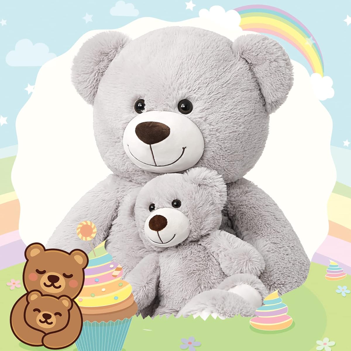 Muiteiur Mommy Teddy Bear Grey
