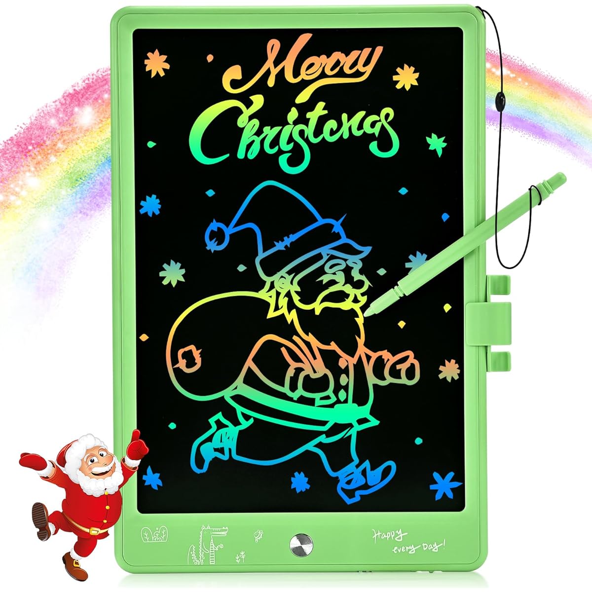 LCD Writing Tablet for Kids 11 Inch Doodle Board Art Drawing Pad Learning Toys for Children Christmas Birthday Gifts for 3 4 5 6 7 8 Years Old Girls Boys (Green)