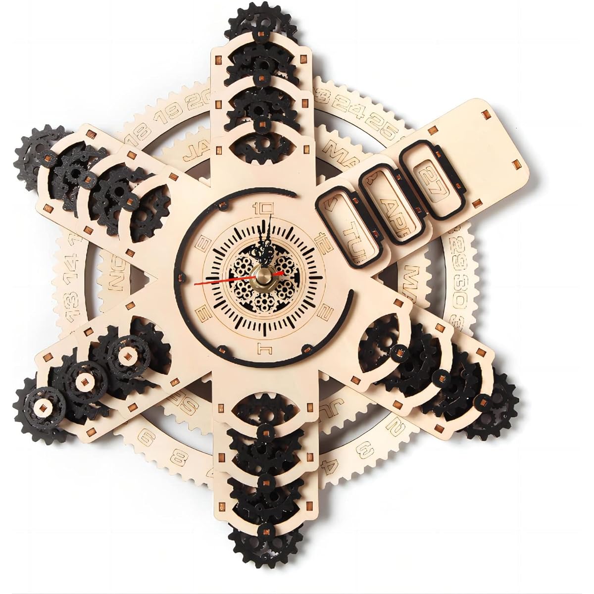 bennama 3D Wooden Puzzle Calendar Model Kit Brain Teaser and Puzzle Christmas/Birthday Gifts for Adults and Teens Build Combinations