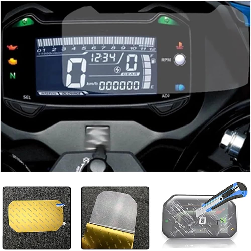 Fits for Suzuki DL250 GSX250R V-STR&OM 250 DL V STR&OM 250 GSX 250 R Motorcycle Speedometer Scratch Screen Protection Instrument Film Protector Instrument