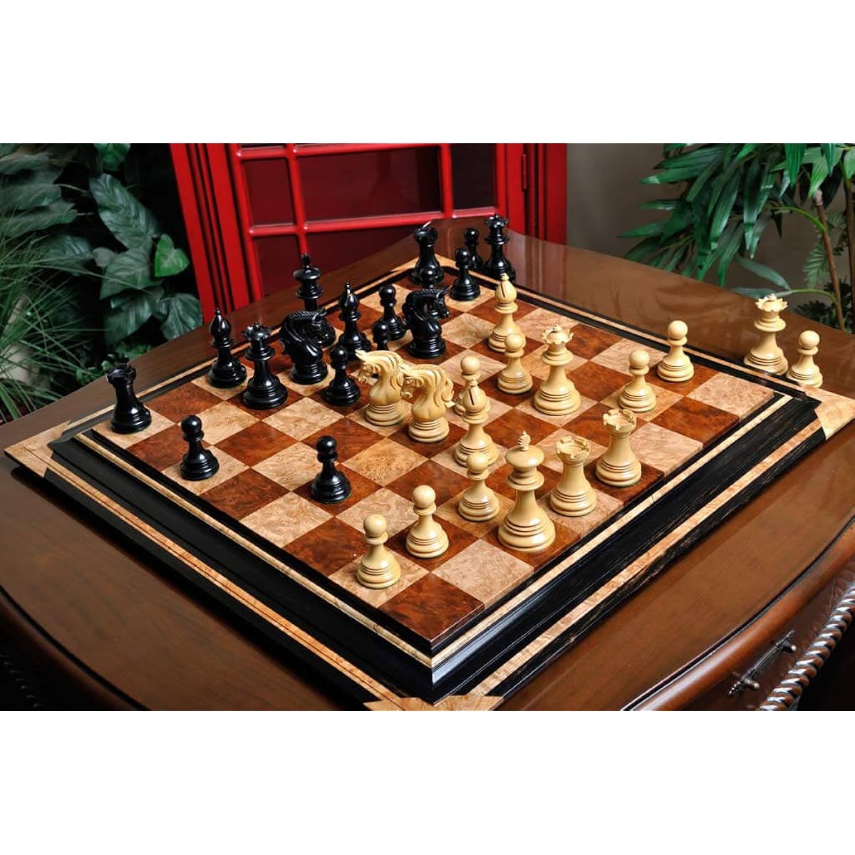 The House of Staunton - Teramo Luxury Chess Set - Pieces Only - 4.4" King - Genuine Ebony