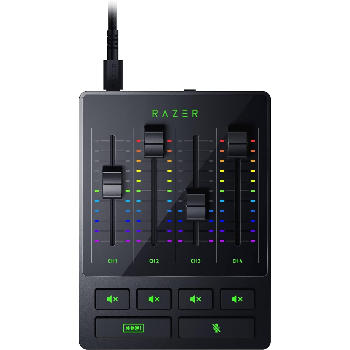 th Mute Button Streaming Distribution Audio Interface 4 Channel Preamp XLR Input USB Connection Plug & Play 2 Ground Loop Isolators Included Equipped with Chroma RGB [Guaranteed by Japanese Authorized Dealer] RZ19-03860100-R3M1 Black 11.5 × 5.5 × 15.5 cm