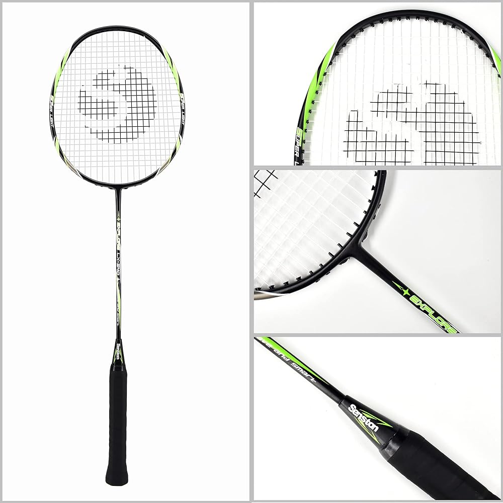 Senston 2 Piece Badminton Racket Set Carbon Fiber Badminton Racket - Includes 1 Carrying Bag