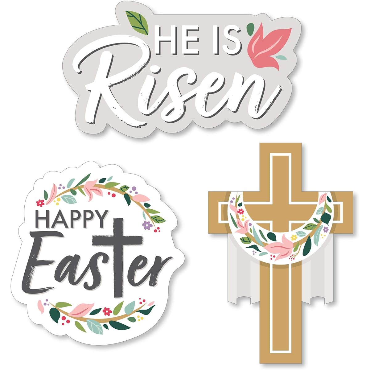 Big Dots of Happiness Religious Easter - DIY Christian Holiday Party Cutouts - 24 Pieces