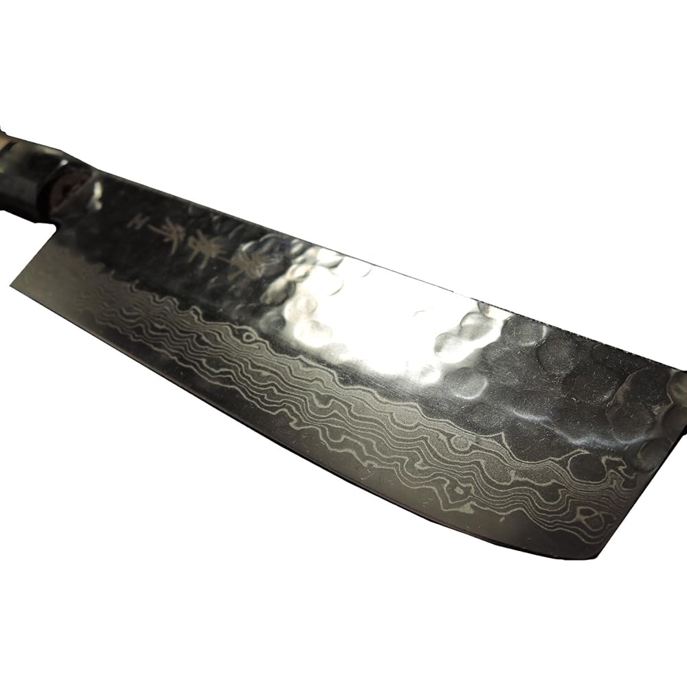 Takayuki Sakai Hammered Damascus Stainless Steel Intersection 45 Layers Nakiri 160mm 07253