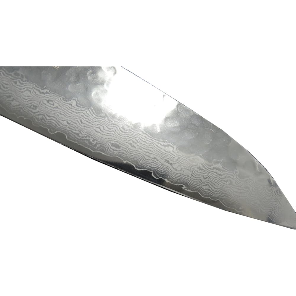 Takayuki Sakai Hammered Damascus VG10 Interrupt 33 Layer Gyuto 210mm 07395