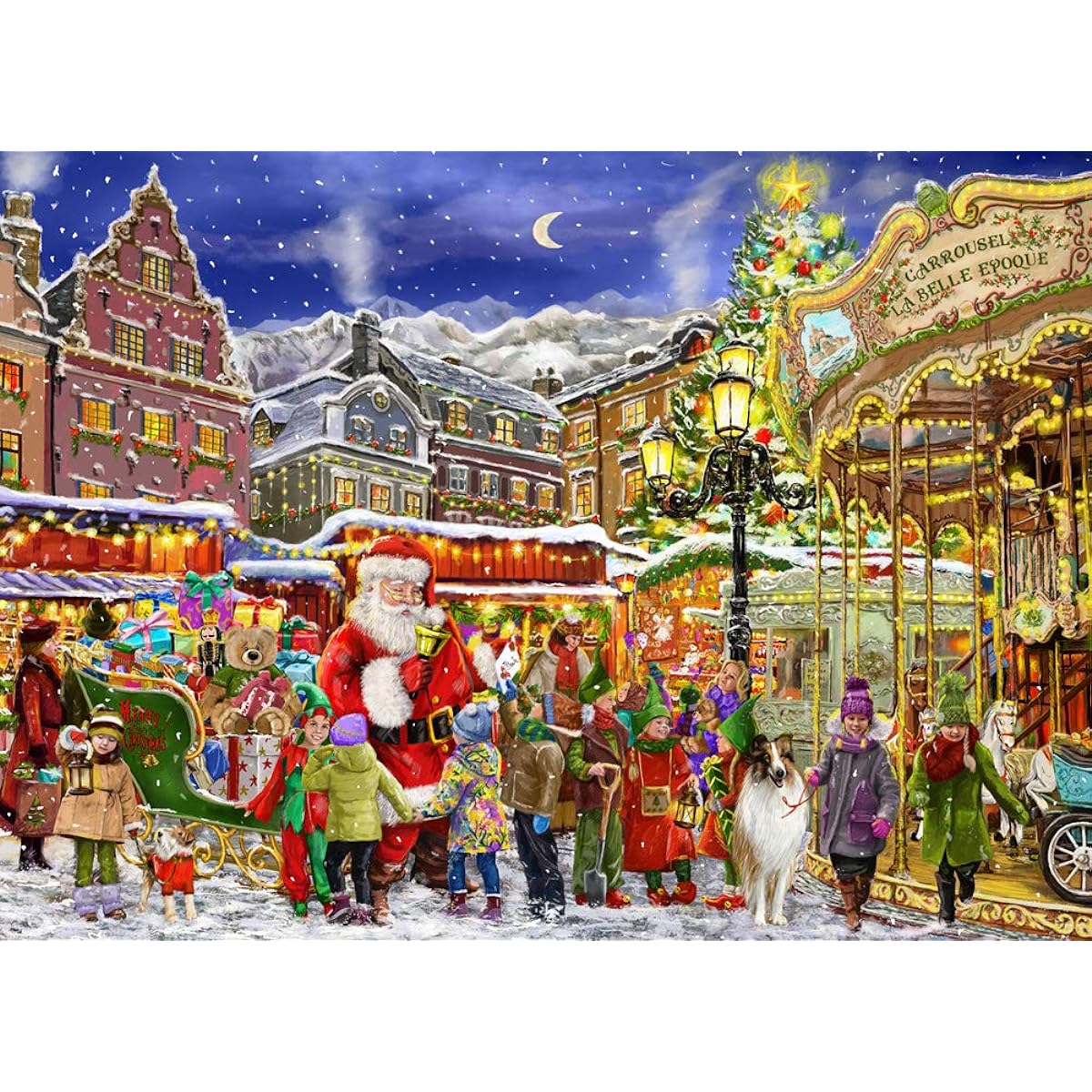 Christmas carousel jigsaw puzzle 1000 pieces