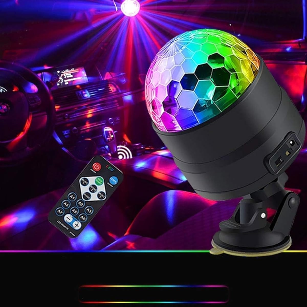 Party Dj Lighting Disco Ball Stage Light with Remote Control Car Room Dance Party Birthday DJ Bar Club Pub Spotlight