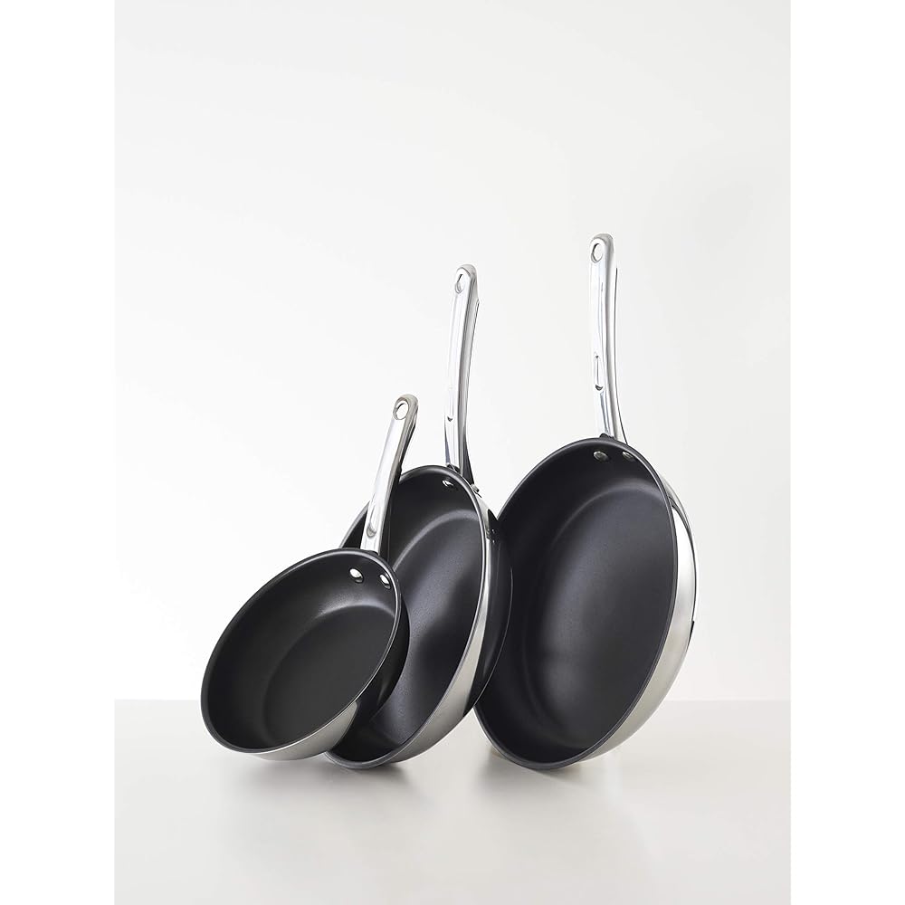 Meyer Frying Pan 26cm Stainless Steel IH Compatible Fluorine Resin Processed Three Layer Bottom Structure "Maxim" [Domestic Genuine Product] MXS-P26