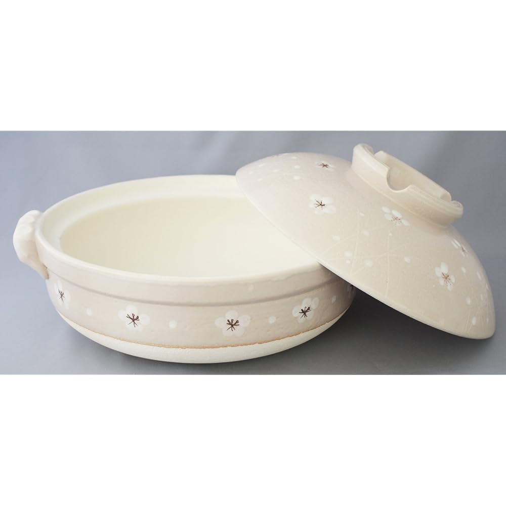Santo Banko Ware Earthen Pot (Deep Pot) No. 9 For 4-5 People Koume Shino 10488