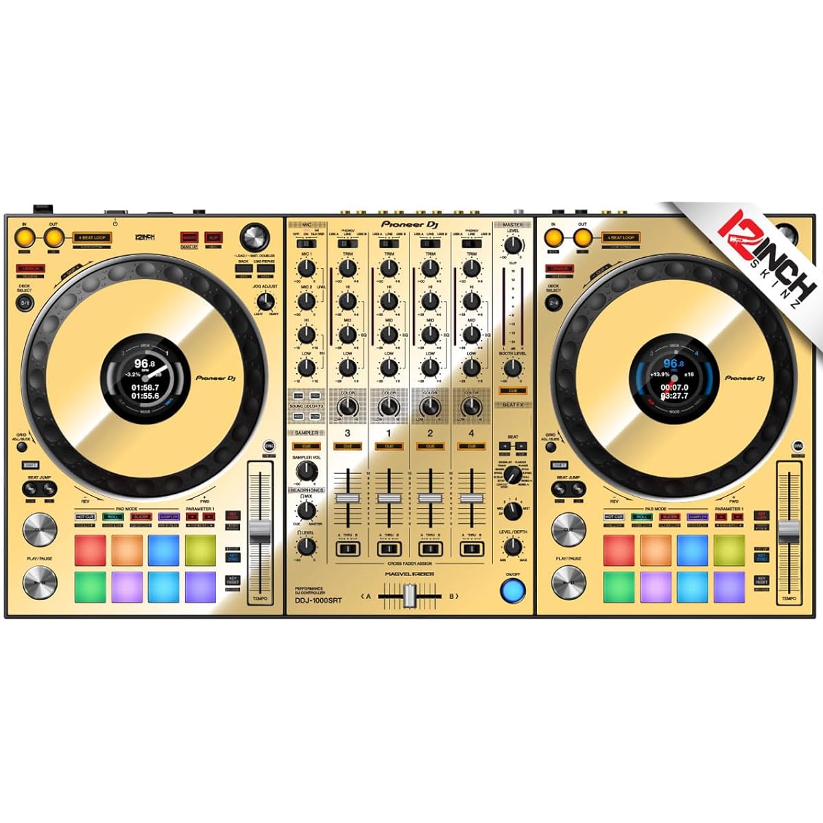 12inch SKINZ/Pioneer DDJ-1000SRT SKINZ Metallics (Mirror Gold) [Skin for DDJ-1000SRT]