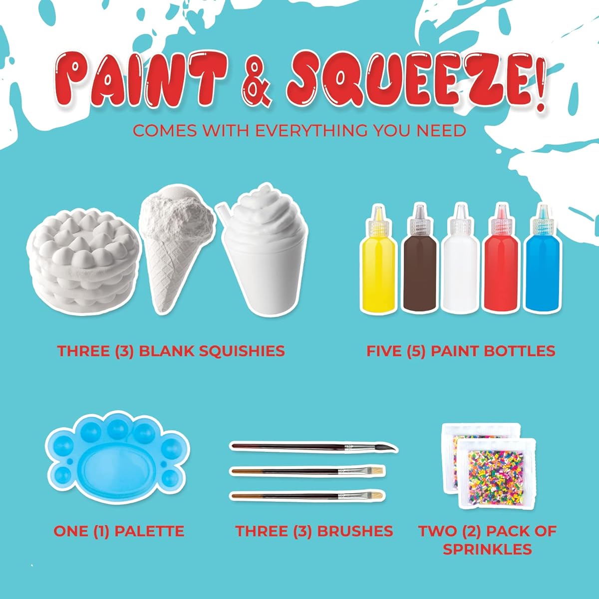 Paint Your Own Squishy Kit DIY Color Your Own Squishy Kit Squishy Paint Kit Arts & Crafts for Girls DIY Squishy Kit