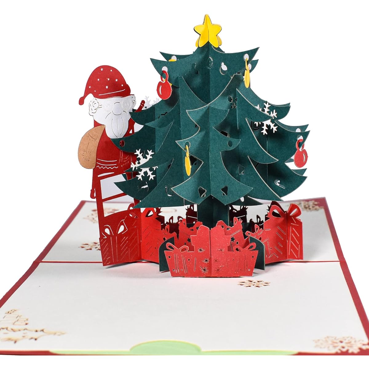 GREETING ART Merry Christmas Pop-up Card Christmas Card with Envelope Handmade 3D Pop-up Greeting Card Christmas Holiday Christmas Gift