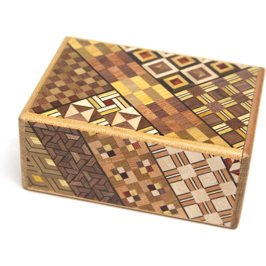 Hakone marquetry secret box 7 steps Japanese puzzle box 7 steps
