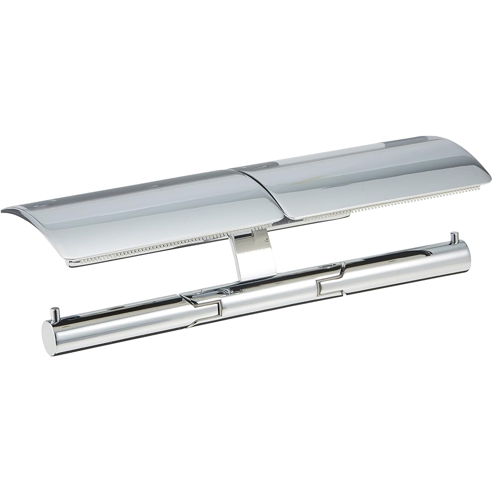 TOTO Double Paper Roller with Shelf (Natural Wood) Metal White YH63BKS#NW1 Movable Core Rod