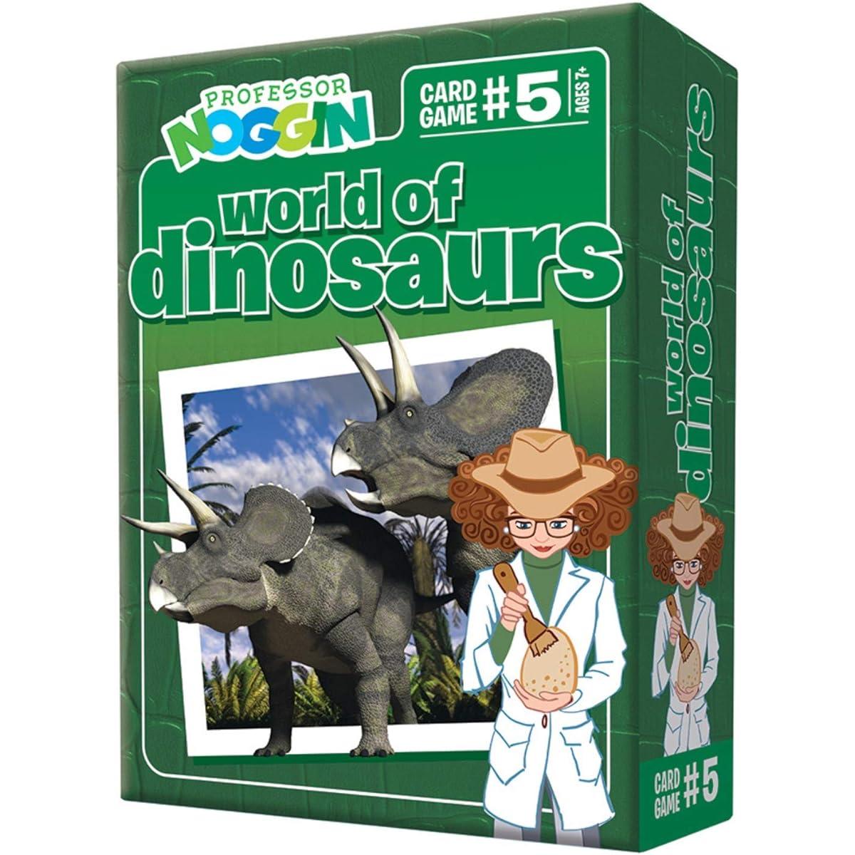 Outset Media Professor Noggin's World of Dinosaurs Trivia Card Game - Educational trivia-based card game for kids - Trivia True/False Multiple Choice - Ages 7+ - Includes 30 Trivia Cards