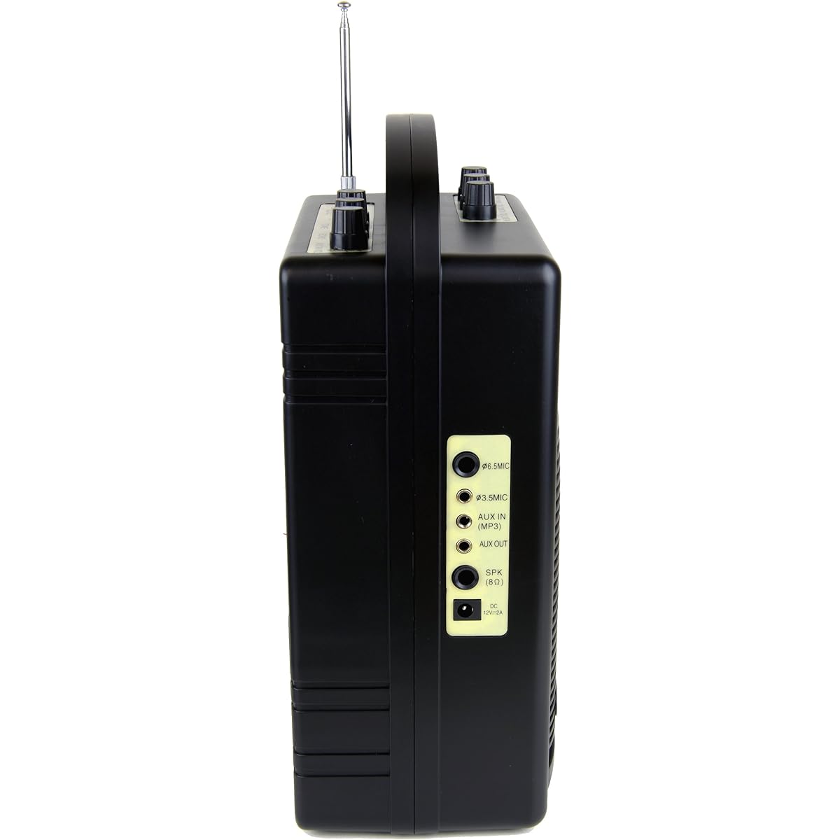 Hisonic HS122B-HH Dual Channel 40 Watt Lithium Battery Rechargeable Portable PA System, 2 Handheld Mics, Black