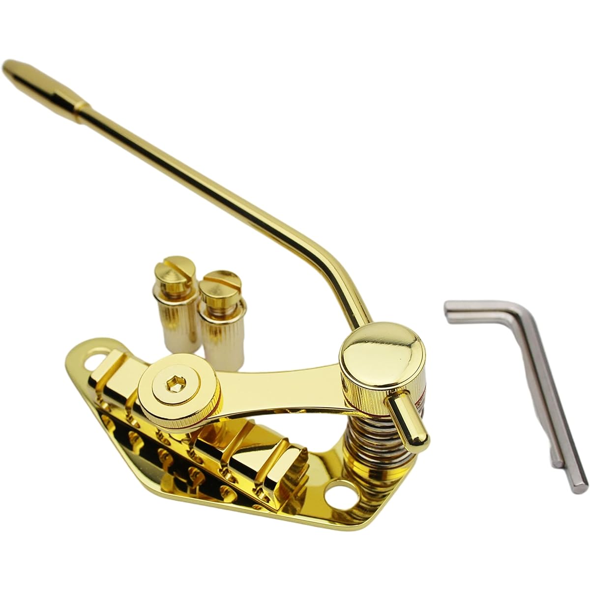 Guyker Tune-O-Matic Style Electric Guitar Bridge Stop Bar Tailpiece Tremolo LP Compatible with SG Guitar Gold