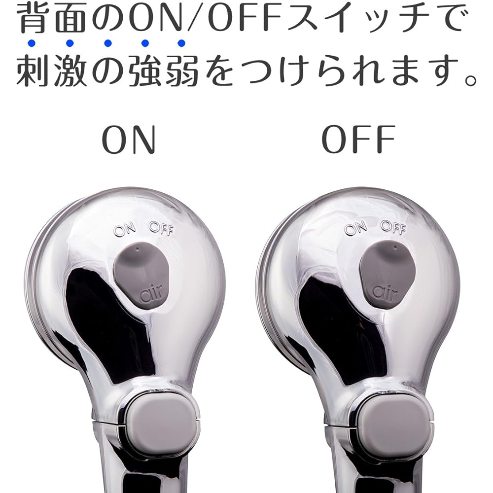 Takagi JSB025BMAZ Water Saving Shower Head, Air Beat Shower Pita, Plated, Hand STOP, No Tools Required, Easy to Install