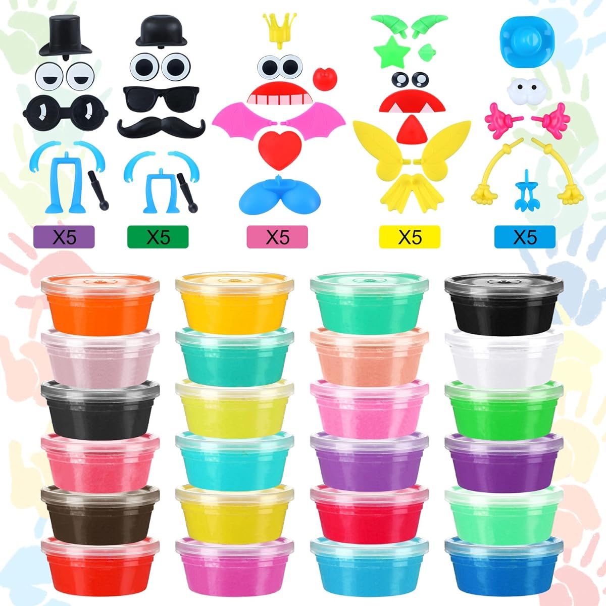 Shappy 24 Pack Magic Christmas Snowman DIY Crafts Funny Magic Snowman Craft Kit Air Dry Modeling Clay for Winter Party DIY Gifts Outdoor Indoor Holiday Decorations (Funny Magic)