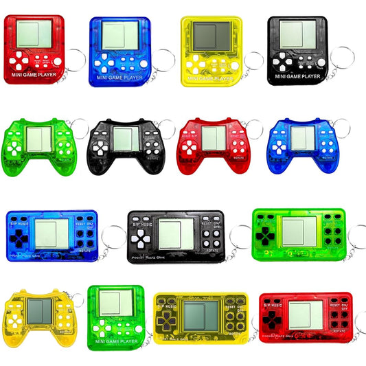 15pcs Video Game Keychains Video Game Party Favors Video Game Party Supplies 3 Styles Mini Game Console Fidget Toys Bulk Kids Class Favors Goods Bag Stuffing Backpack Key Chain