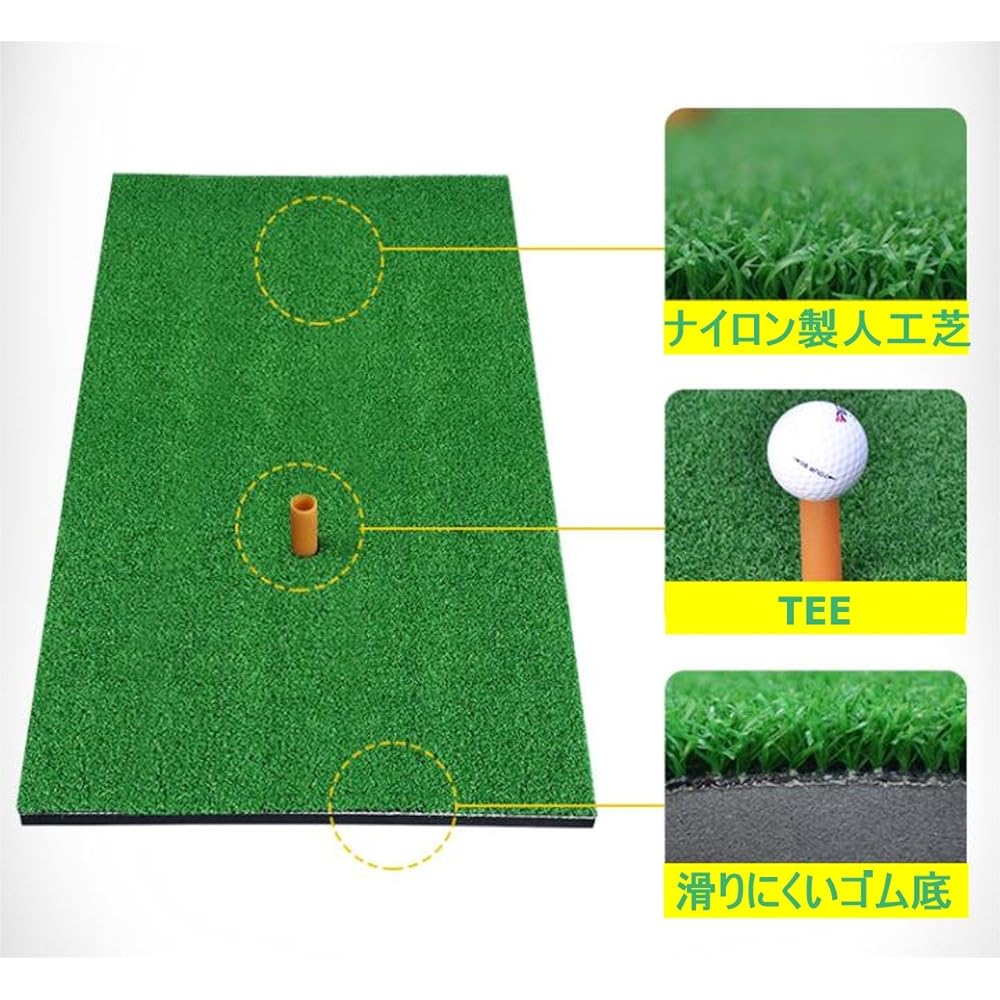 Golf practice mat with 30 urethane balls for home indoor practice artificial turf golf mat 30 x 60 cm