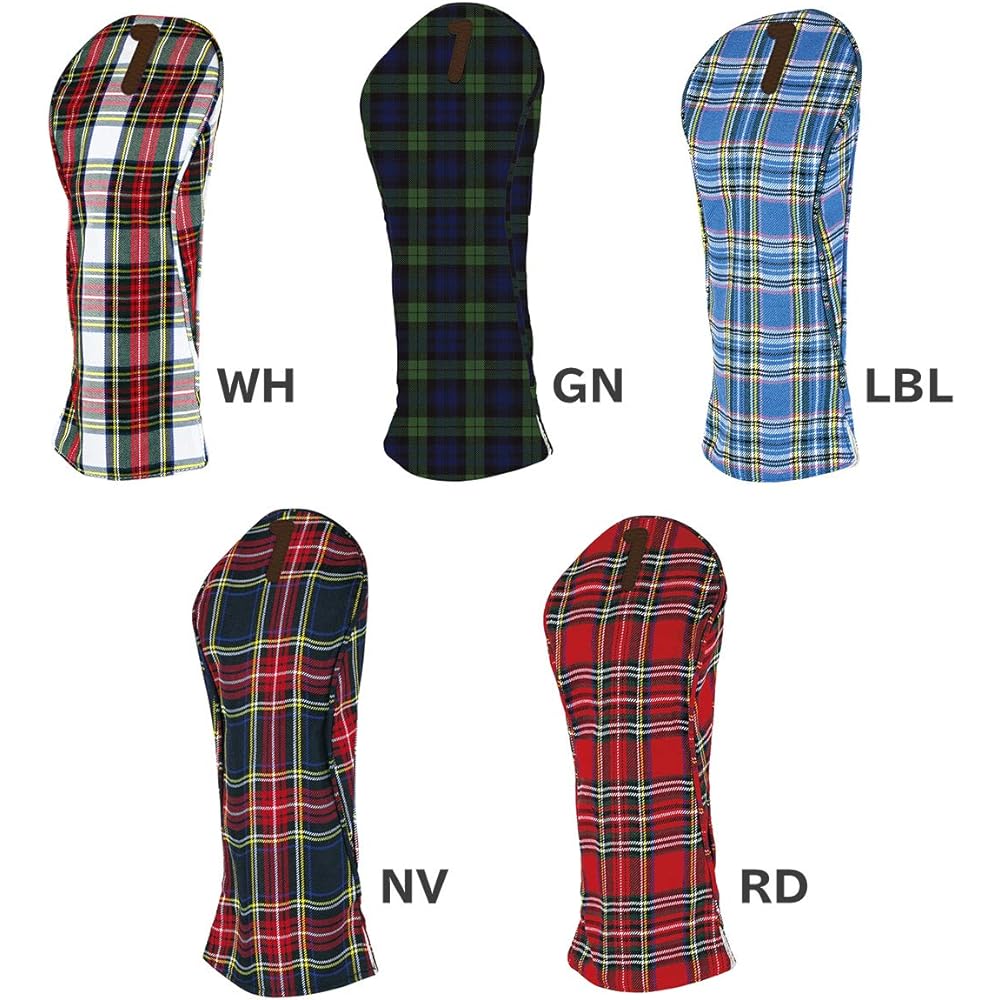 WINWIN STYLE NEO TRADITIONAL Driver Head Cover Tartan Check Compatible with 460cm3 HCN-013 WH