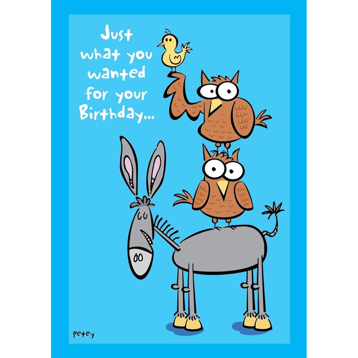 Jumbo Men's Adult Birthday Greeting Card (8X11) Smart Alex | 1 Super Size Card (Hooters and Atsu)