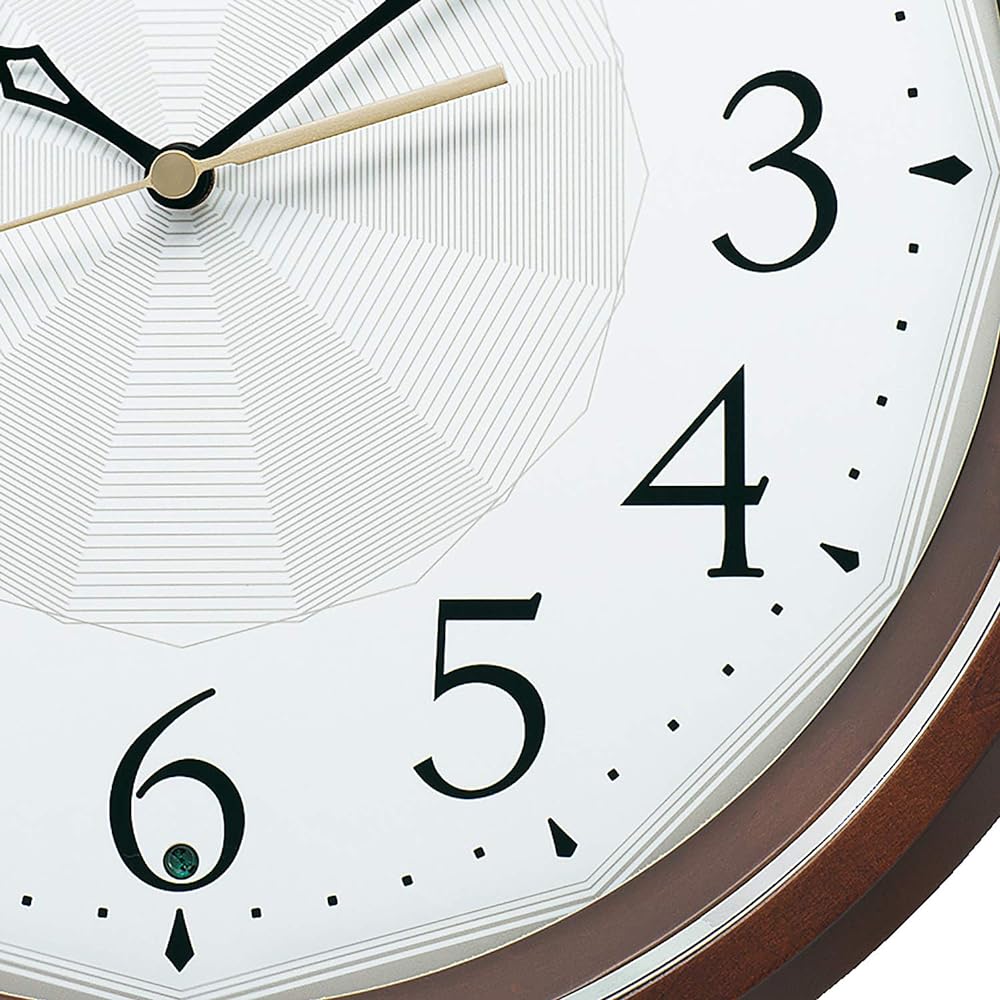 Seiko Clock Radio Wall Clock Dark Brown Wood Diameter 325 x 49mm KX265B