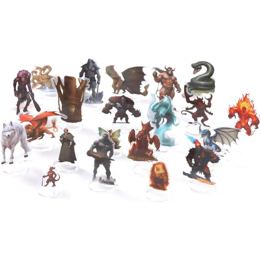 MEEFYLION DND Flat Miniatures: Dungeons and Dragons Starter Bundle 170 Mini Set 28mm Fantasy Art Minis for D&D 5E Pathfinder Plastic Figures TTRPG Tabletop RPG Game Accessories Gifts for DM