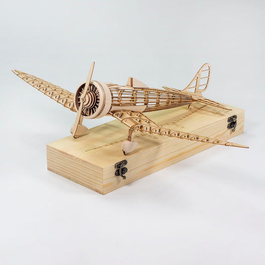 3D Wooden Puzzle Airplane 1:31 KA-14 Fighter Plane Laser Cut Balsa Wood Airplane Kit for Adults Static Model Airplane Puzzle for Men