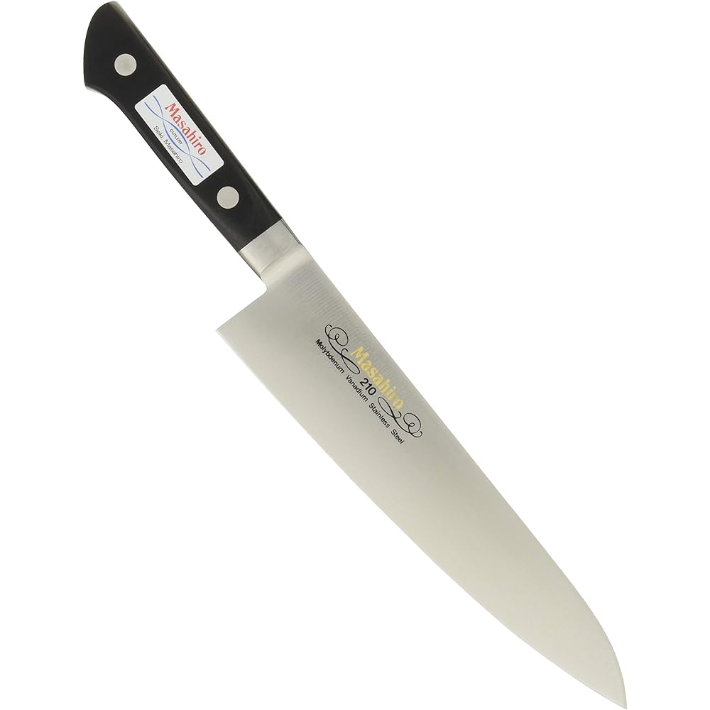 Masahiro Fukui Gyuto with molybdenum steel brim 21cm black
