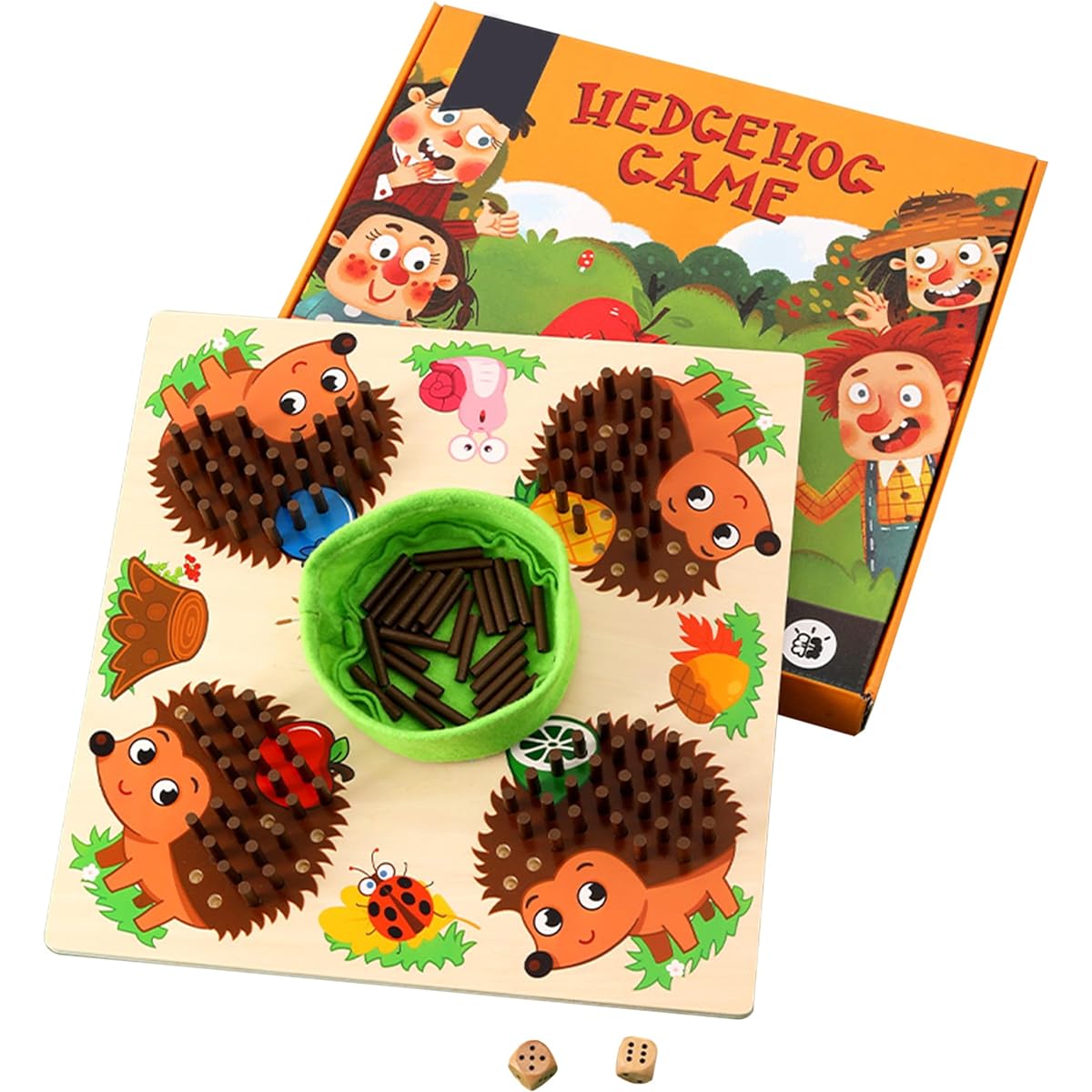 LUYITOM Montessori Toys for Toddlers Ages 3+ Counting Matching Game Early Education Hedgehog Board Game Fine Motor Skills Montessori Sorting Toy Birthday Gift Kids Party Favors