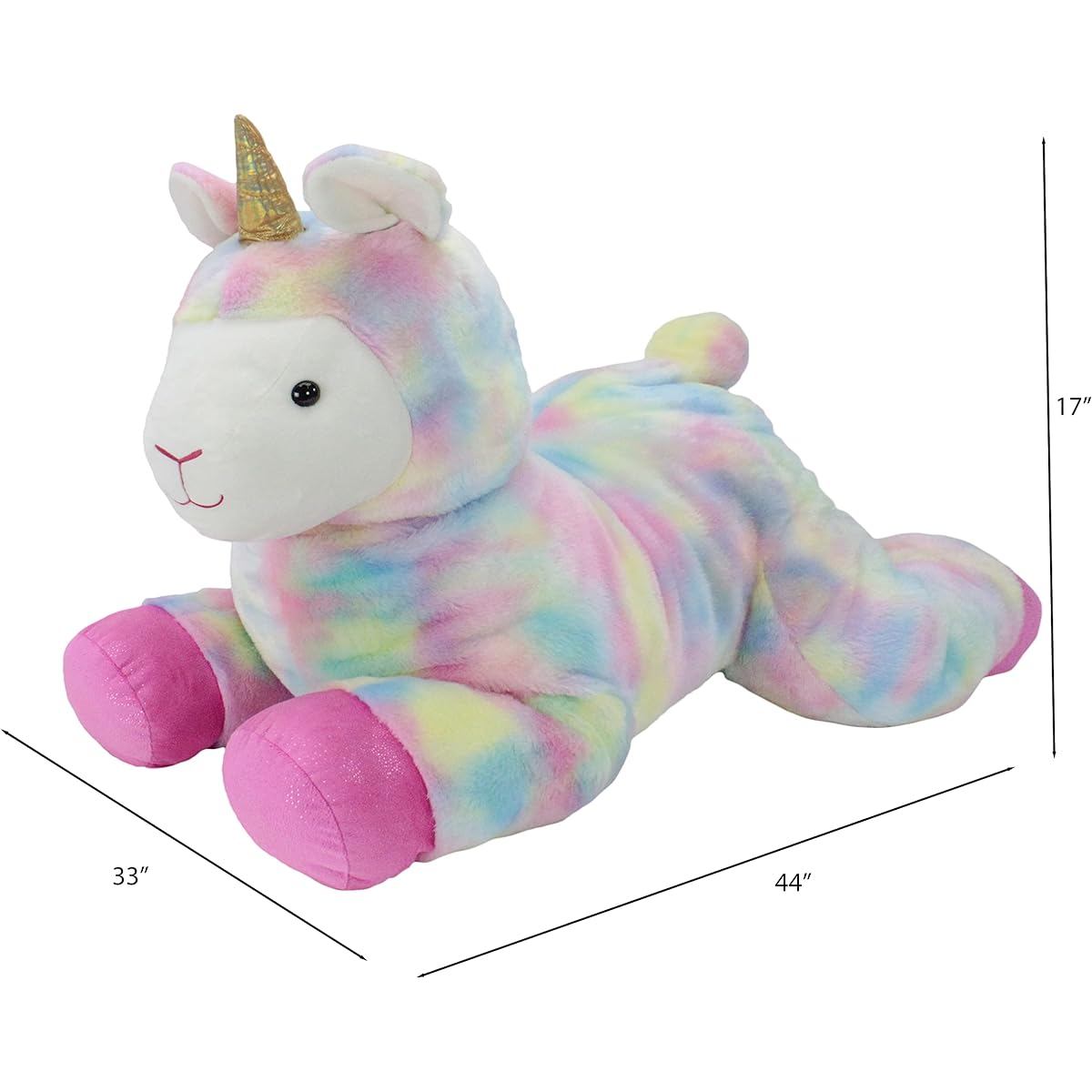 Animal Adventure | Sqoosh2Poof Giant Huggable Ultra Soft Plush Interactive Surprise 44" Llamacorn