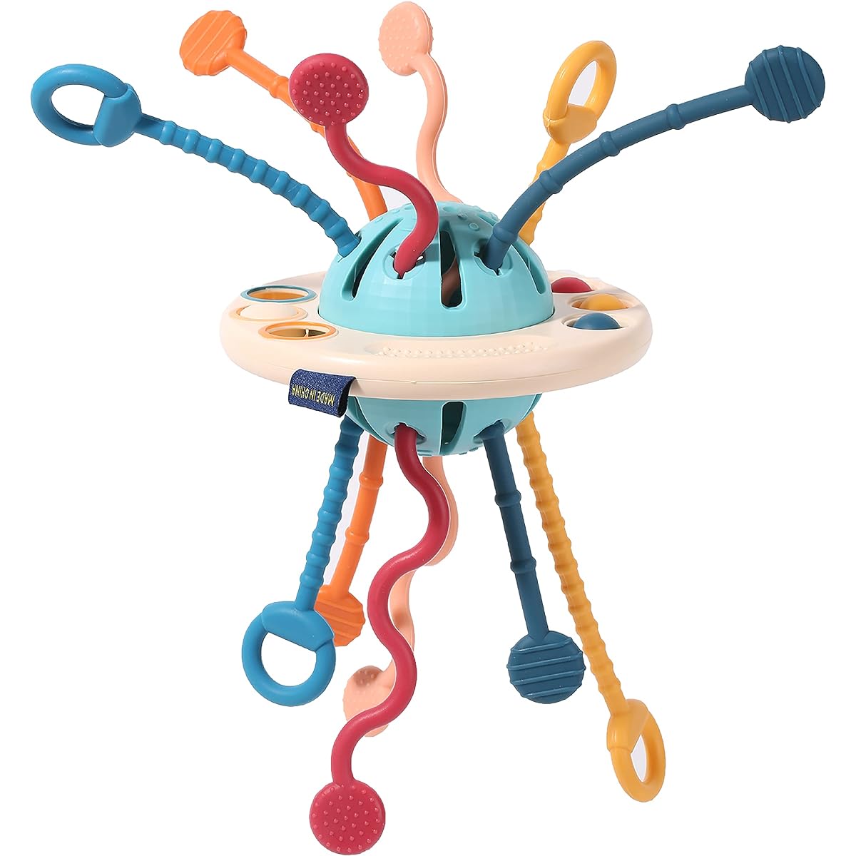 AILIMY Montessori Toys for Kids 18 Months and Up UFO Food Grade Silicone Drawstring Activity Toys Sensory Toys for Toddlers Travel Toys for Babies Baby Toys Fine Motor Skills Toys