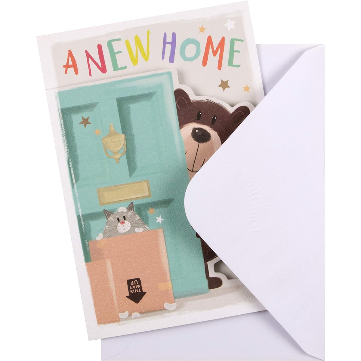 Hallmark New Home Cards - Cute "All About Gus" Design