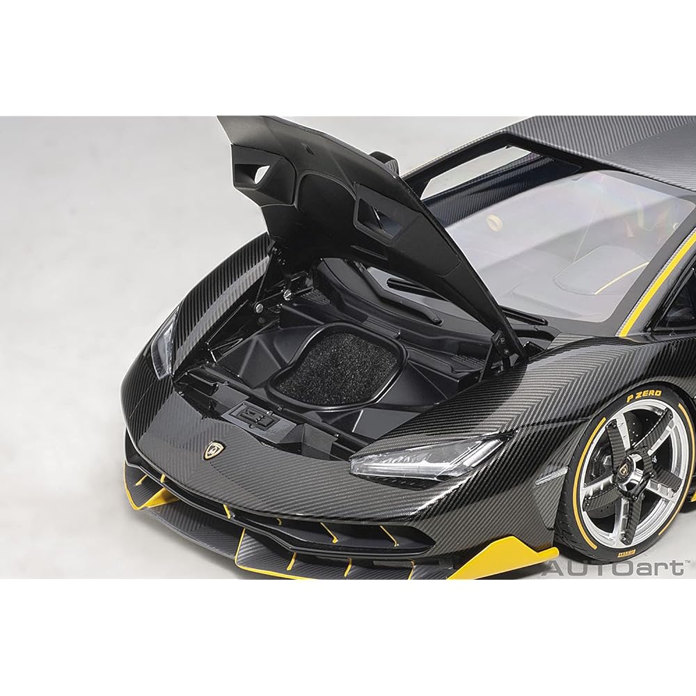 AUTOart 1/18 Lamborghini Centenario Carbon Black/Yellow Accent Finished Product
