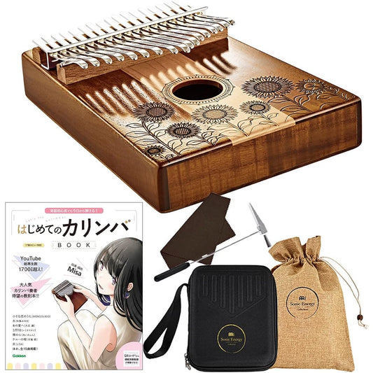 MEINL KL1706H Kalimba with sheet music and instruction book set, sound hole, maple/acacia, gloss finish, Meinl