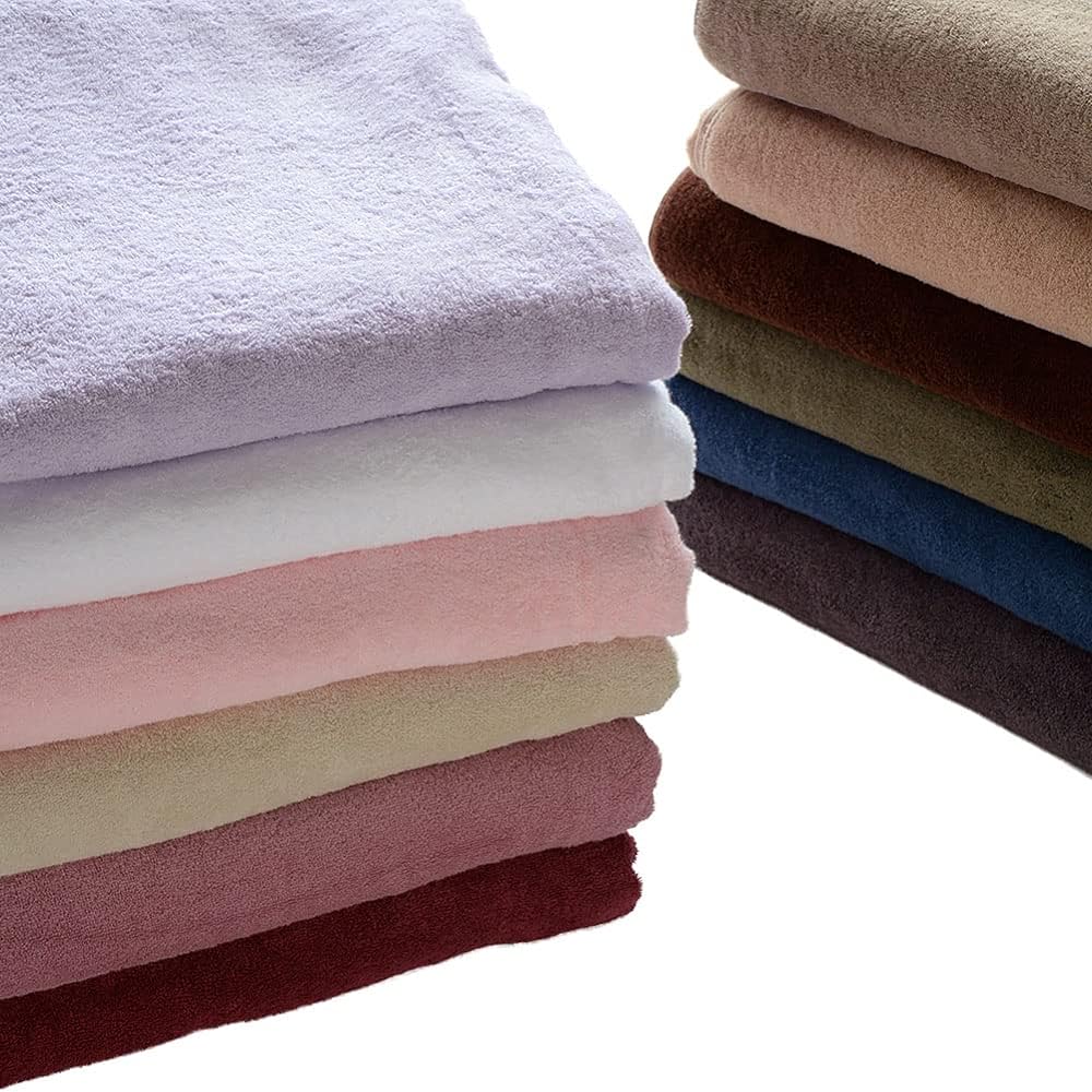 Imabari Towel Certified Large Towel Sheet Murakami Towel Approx. 230 x 140 cm (12 colors in total) Made in Japan Professional Specifications Commercial Use 100% Cotton Plain Bedding (No. 26 Bronze Blue)