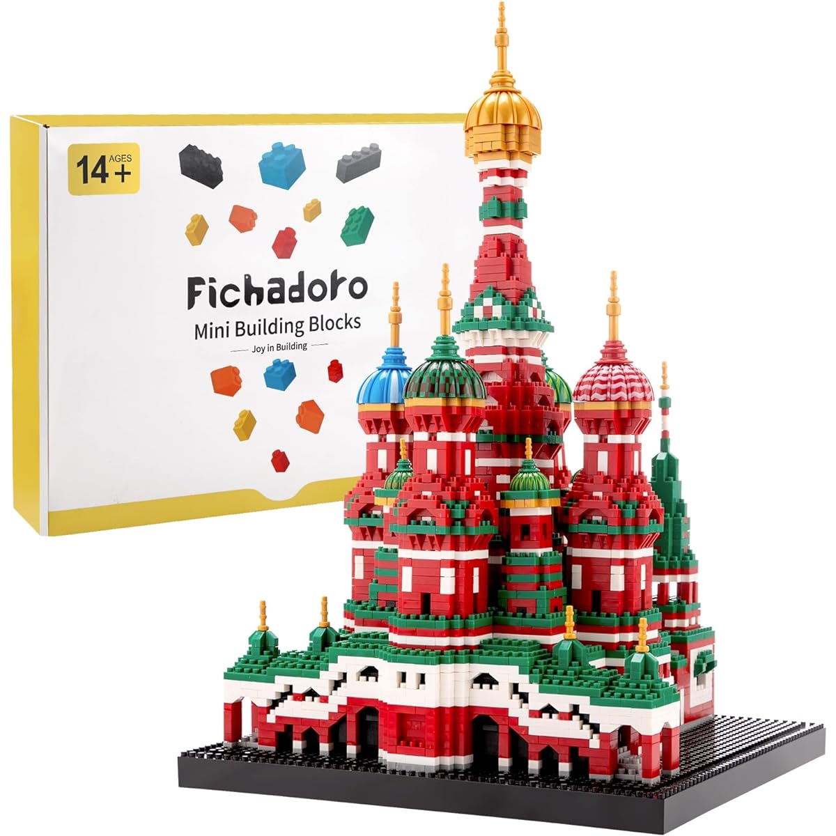 Fichadoro Building Blocks Set - Micro Mini Blocks Saint Basil's Cathedral Architecture Model 4300 Pieces Building Bricks Toys Gifts for Adults Ages 14+