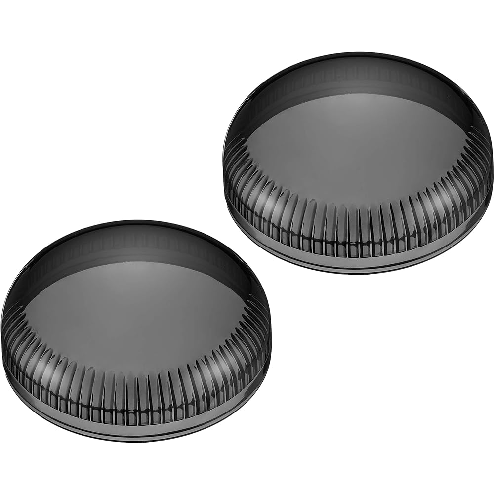 Kijima Motorcycle Motorcycle Parts Dark Smoke Lens Cover Set of 2 for Combination Lamp Turn Signals HD-01289 & Dark Smoke Turn Signal Lens Set of 2 for Bullet Type Turn Signals HD-01288 [Set Purchase]