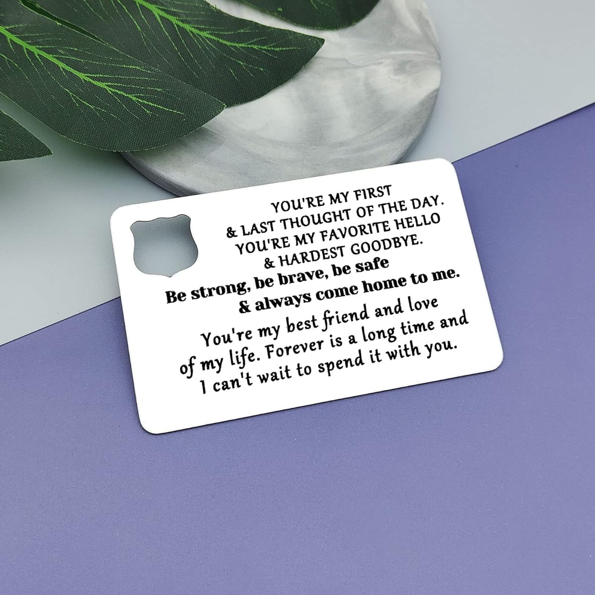 Fathers Day Gifts Police Officer Gifts Metal Wallet Insert Card Police Officer Gifts Police Husband Gifts Wife Sheriff Gifts Police Graduation Gifts Engraved Wallet Insert Cards Christmas Birthday Gifts